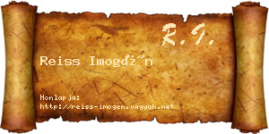 Reiss Imogén névjegykártya